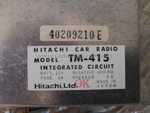 Car Radio TM-415; Hitachi Ltd.; Tokyo (ID = 2862965) Car Radio