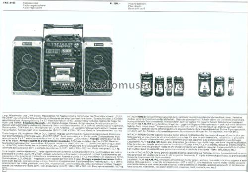 FM/MW/LW Stereo Cassette Recorder TRK-9150E; Hitachi Ltd.; Tokyo (ID = 2620283) Radio