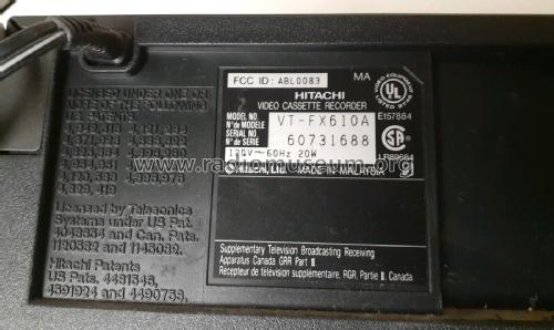 HiFi Stereo Video Cassette Recorder VT-FX610A; Hitachi Ltd.; Tokyo (ID = 2819467) Enrég.-R