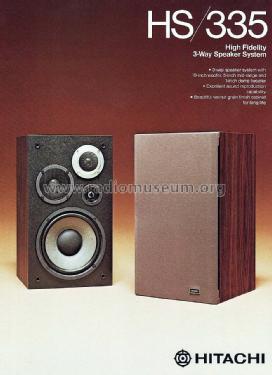 High Fidelity 3-Way Speaker System HS/335; Hitachi Ltd.; Tokyo (ID = 1603109) Speaker-P