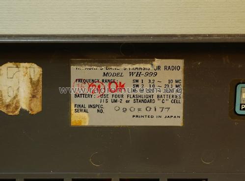 Hiphonic 3 Band 9 Transistor WH999; Hitachi Ltd.; Tokyo (ID = 1315402) Radio