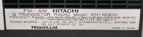 KH-1290H; Hitachi Ltd.; Tokyo (ID = 1008843) Radio