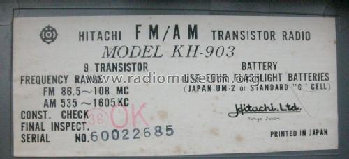 KH-903; Hitachi Ltd.; Tokyo (ID = 114821) Radio
