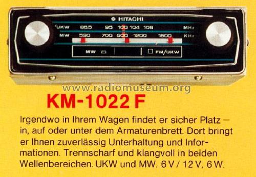 KM-1022F; Hitachi Ltd.; Tokyo (ID = 1591710) Car Radio