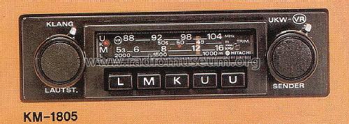 KM-1805; Hitachi Ltd.; Tokyo (ID = 1595394) Car Radio