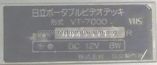 Portable VHS Video Cassette Recorder VT-7000; Hitachi Ltd.; Tokyo (ID = 1951515) R-Player