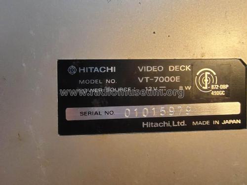 VT-7000E; Hitachi Ltd.; Tokyo (ID = 3040262) Enrég.-R