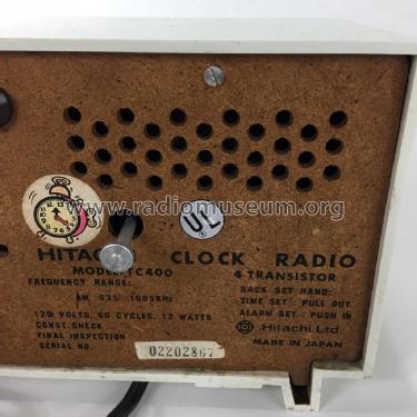 Solid State 4 transistor Clock Radio TC400; Hitachi Ltd.; Tokyo (ID = 2335291) Radio