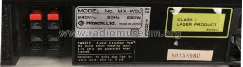 Stereo Cassette Receiver, Compact Disc Player MX-W50 BK; Hitachi Ltd.; Tokyo (ID = 2115455) Radio