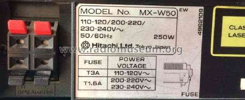 Stereo Cassette Receiver, Compact Disc Player MX-W50 EW; Hitachi Ltd.; Tokyo (ID = 2115459) Radio