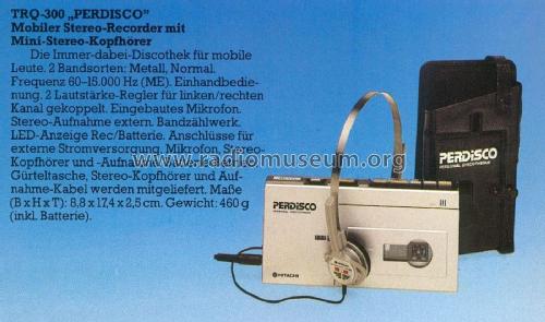 Perdisco Personal Discotheque Stereo TRQ-300EX; Hitachi Ltd.; Tokyo (ID = 2819695) R-Player