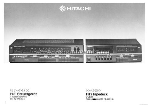 Stereo Cassette Tape Deck D-440; Hitachi Ltd.; Tokyo (ID = 1875945) R-Player