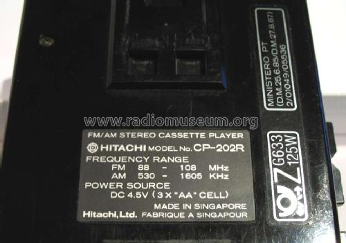Stereo Radio Cassette Player CP-202R; Hitachi Ltd.; Tokyo (ID = 1095725) Radio