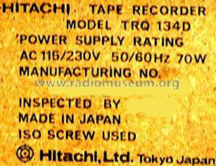 Tape Recorder TRQ 134D; Hitachi Ltd.; Tokyo (ID = 516856) R-Player