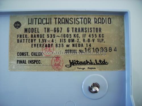 TH-667; Hitachi Ltd.; Tokyo (ID = 790401) Radio
