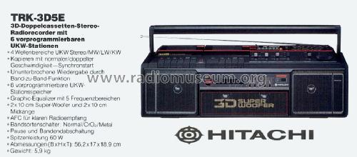 TRK-3D5E; Hitachi Ltd.; Tokyo (ID = 581763) Radio