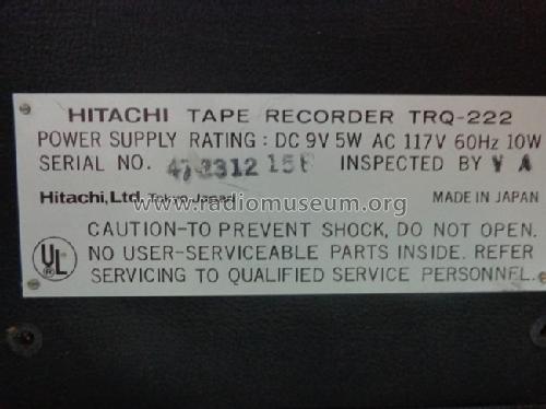 TRQ-222; Hitachi Ltd.; Tokyo (ID = 1757952) R-Player