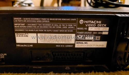 Video Deck VT-405E ; Hitachi Ltd.; Tokyo (ID = 3032366) R-Player