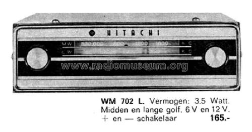 WM-702L; Hitachi Ltd.; Tokyo (ID = 2004129) Car Radio