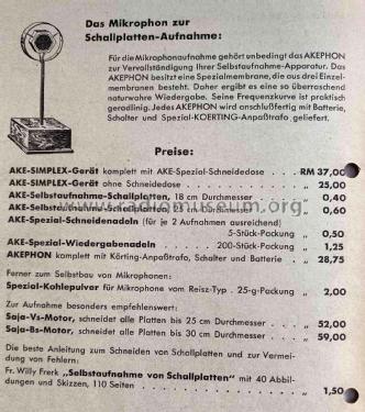 Akephon ; Hofmann & Co., AKE; (ID = 3014993) Microphone/PU