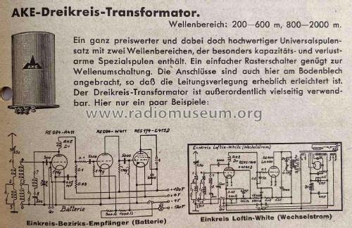 AKE Dreikreis-Transformator 200-2000 m; Hofmann & Co., AKE; (ID = 3015000) mod-past25