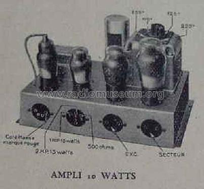 Amplificateur 10 Watts ; Homo et Beaugez H.B. (ID = 1494172) Ampl/Mixer