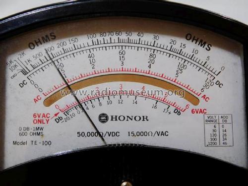 Analog Multimeter TE-100; Honor; where? (ID = 3040894) Equipment