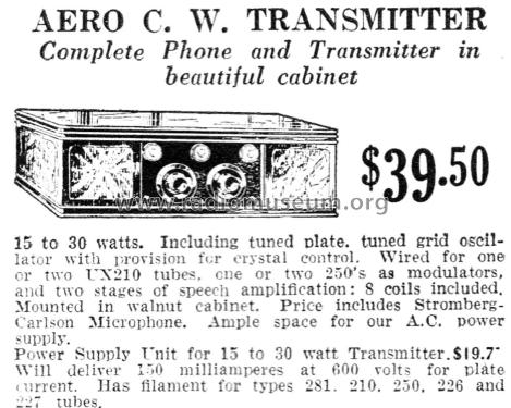 Aero CW Transmitter ; Hoodwin Co., Chas. - (ID = 2077568) Commercial Tr