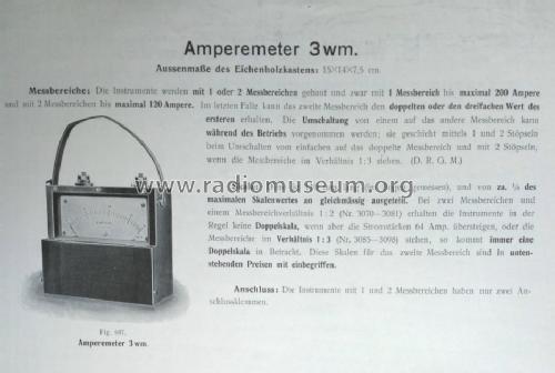 Amperemeter 3WM; Horn, Dr. Theodor; (ID = 1497364) Equipment