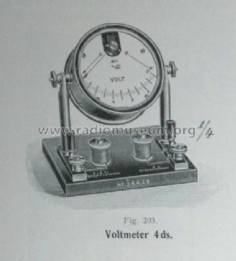 Aperiodisches Drehspuleninstrument Voltmeter 4DS; Horn, Dr. Theodor; (ID = 1497437) Equipment