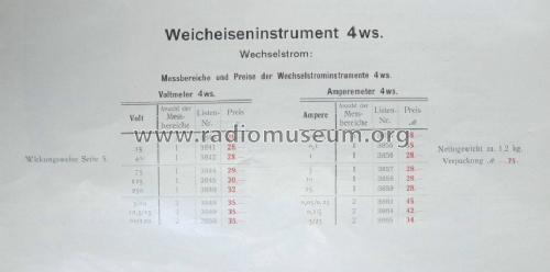 Aperiodisches Weicheiseninstrument Voltmeter 4 WS; Horn, Dr. Theodor; (ID = 1505993) Equipment