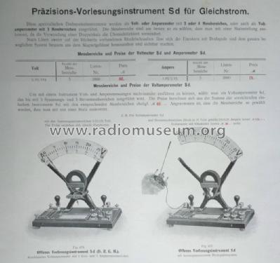 Offenes Präzisions-Vorlesungsinstrument Sd Gleichstrom Amperemeter; Horn, Dr. Theodor; (ID = 1497455) teaching