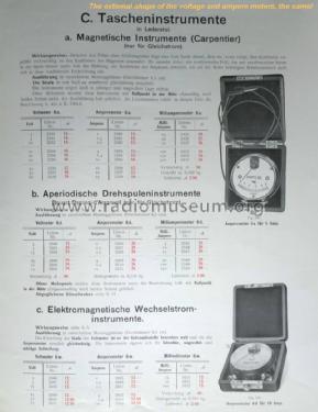 Taschen- Elektromagnet. Wechselstrominstrument Milliamperemeter 6w; Horn, Dr. Theodor; (ID = 1505943) Equipment