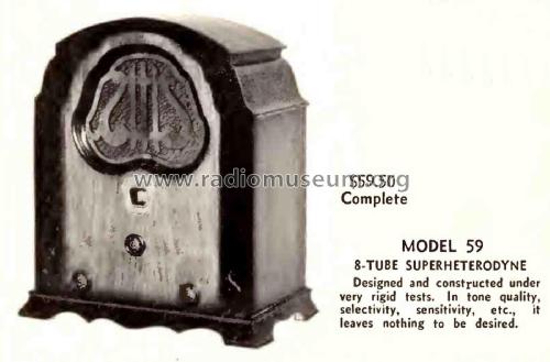 Tiffany Tone 59; Horn Radio Mfg. Co., (ID = 1902689) Radio