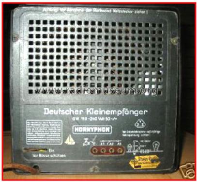 Deutscher Kleinempfänger DKE; Horny Hornyphon; (ID = 90619) Radio