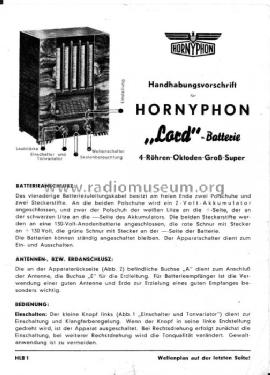Lord 37B E642-2; Horny Hornyphon; (ID = 296754) Radio