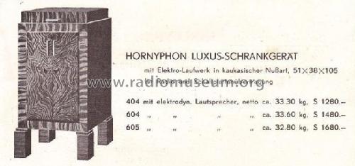 Luxus-Schrankgerät 404; Horny Hornyphon; (ID = 1830950) Radio