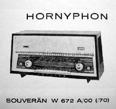 Souverän W672A /00 /70; Horny Hornyphon; (ID = 70267) Radio