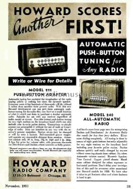 240-1 ; Howard Radio Company (ID = 1656874) Radio