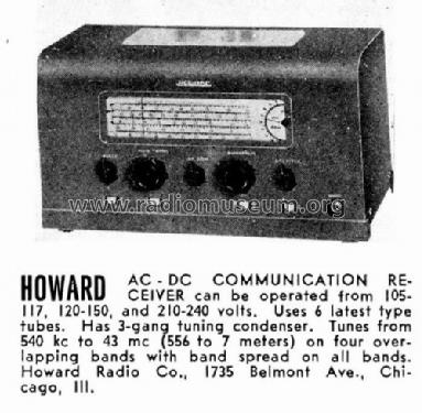 435A ; Howard Radio Company (ID = 1148291) Radio