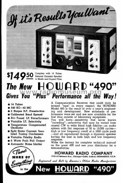 490; Howard Radio Company (ID = 1086882) Commercial Re