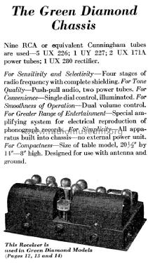 Green Diamond Console 245 Ch = Green Diamond Chassis; Howard Radio Company (ID = 1143546) Radio