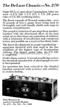 Howard 750 Ch = No, 270; Howard Radio Company (ID = 1143539) Radio