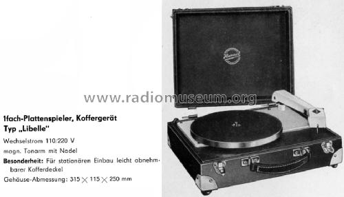 Phonokoffer Libelle; Hummel & Seiptius, (ID = 1366847) R-Player