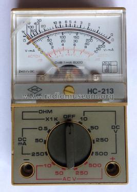 Analog Multimeter HC-213; Hung Chang Co. Ltd., (ID = 3101893) Equipment