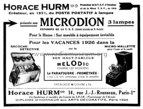 Microdion Sacoche-Détective M.P.3; Hurm, Horace, Hurm (ID = 2600136) Radio