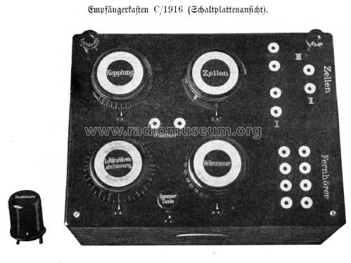 Empfänger für Flieger-Landstationen Ausf. B C/1916; Huth, Signalbau AG, (ID = 2006648) Detektor