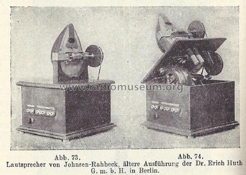 Lautsprecher Huth-Johnsen-Rahbek ; Huth, Signalbau AG, (ID = 1408920) Speaker-P