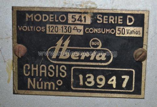 541 Serie D; Iberia Radio, S.A.; (ID = 3103611) Radio