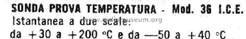 Sonda prova temperatura 36 I.C.E.; ICE, I.C.E.; Milano (ID = 3054189) Equipment